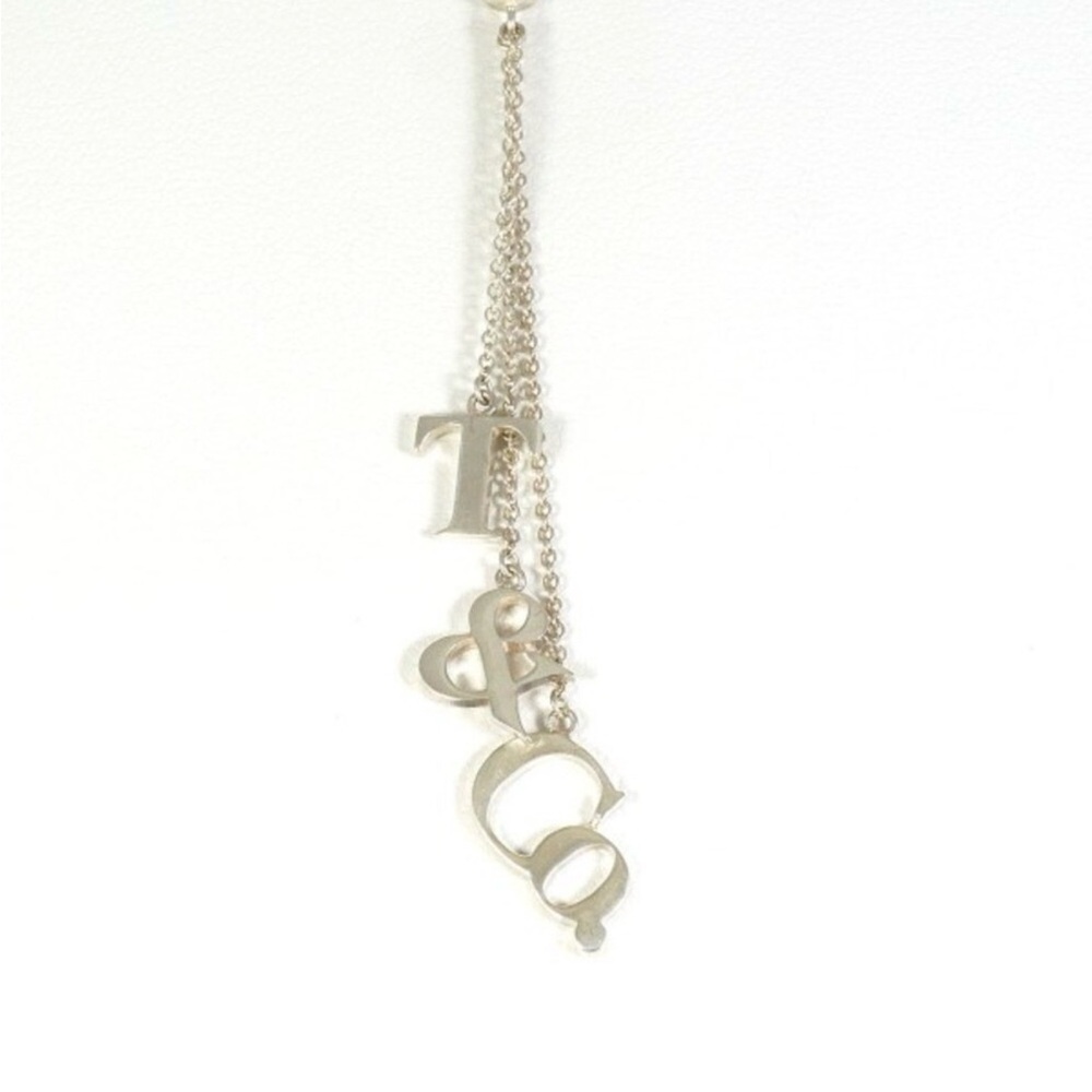 Tiffany & Co. Silver Letter Pendant Necklace
